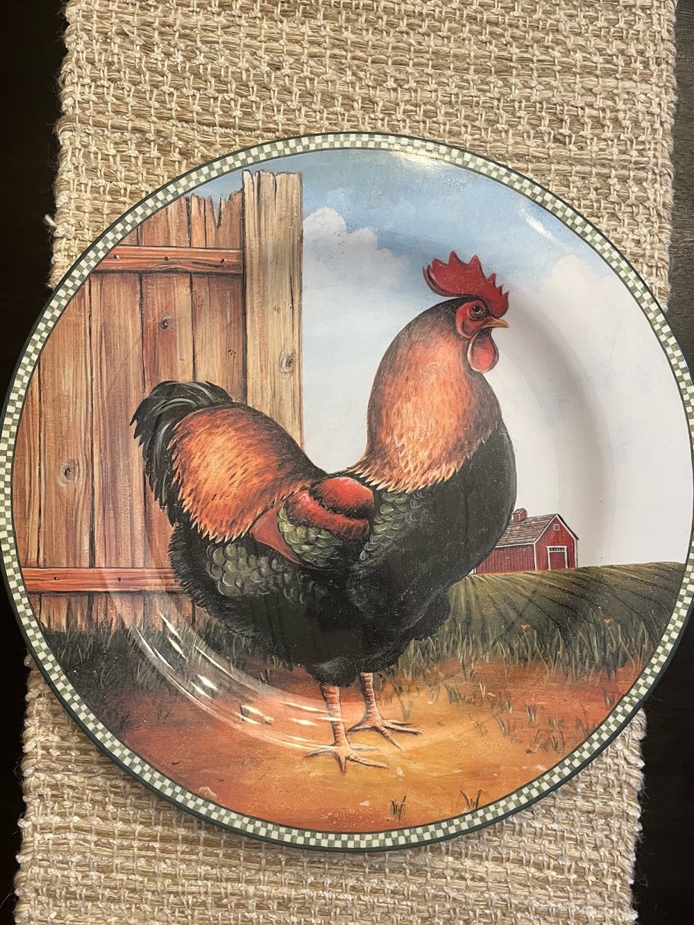 David Carter Brown Rooster Platter